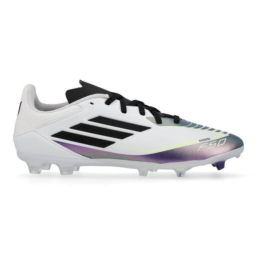 adidas F50 Messi League FG/AG Triunfo Estelar - Blanc/Noir/Violet Enfant