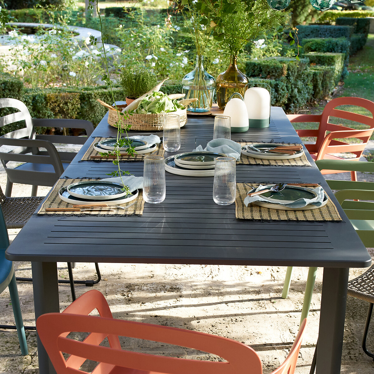 LA REDOUTE INTERIEURS<br>Conjunto de 4 mesas com franjas, TYPHIA