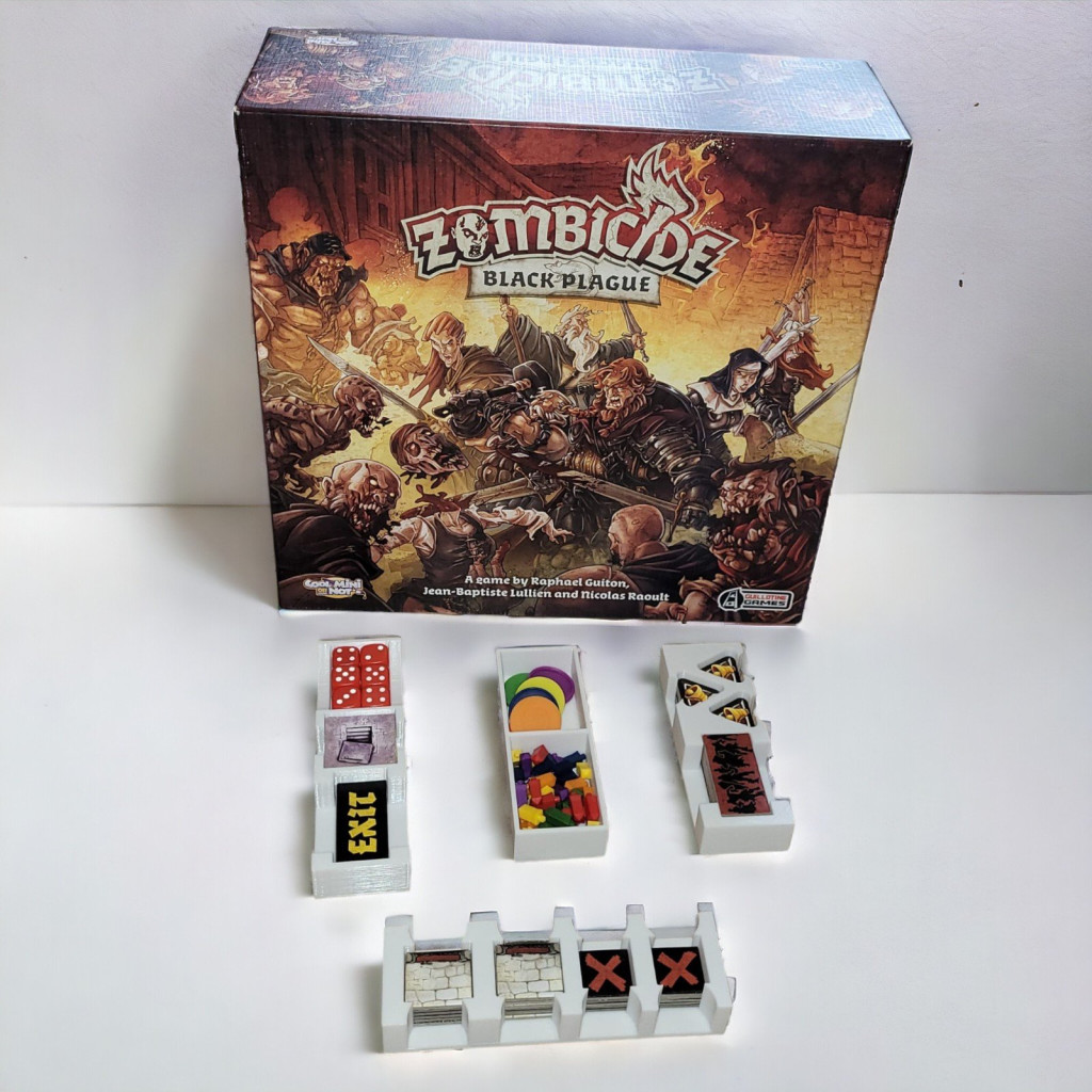 Zombicide - Black Plague : Rangement insert blanc compatible