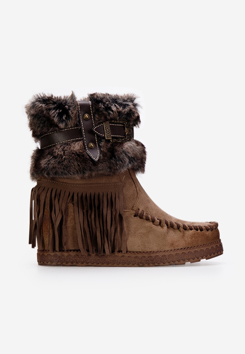 Bottes compensée femme bruns Pavia