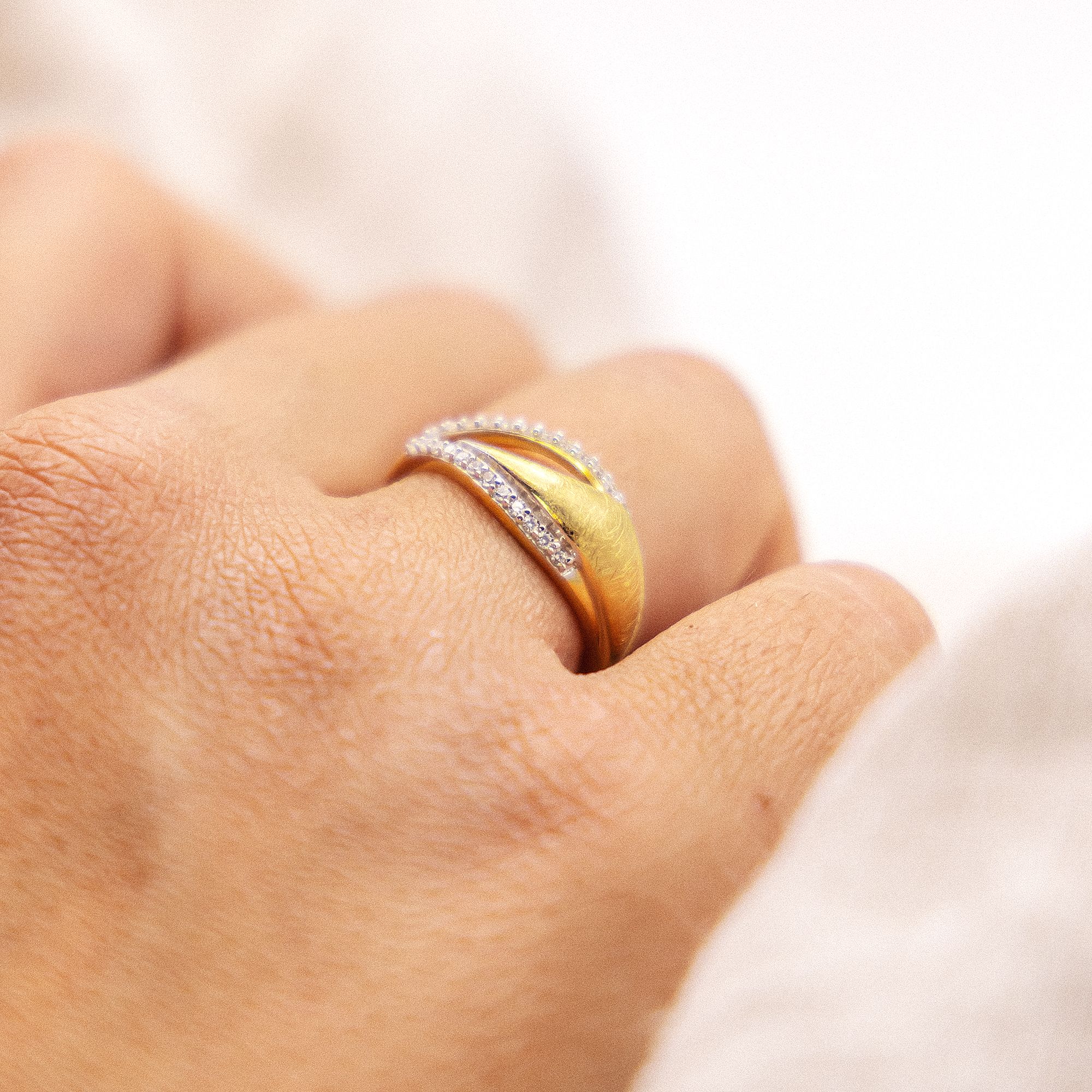 Fascination by Ellen K. Ring 585 Gold zweifarbig mit 24x Zirkonia weiß
