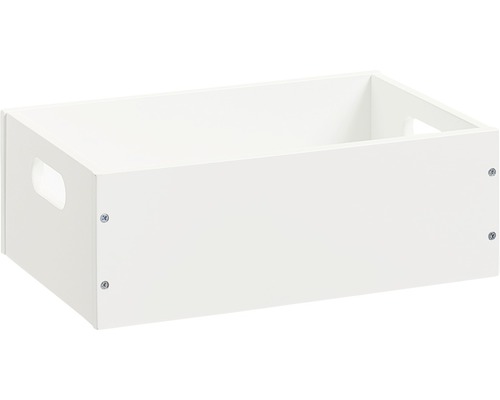 Houten opbergdoos, wit, 6,6 l