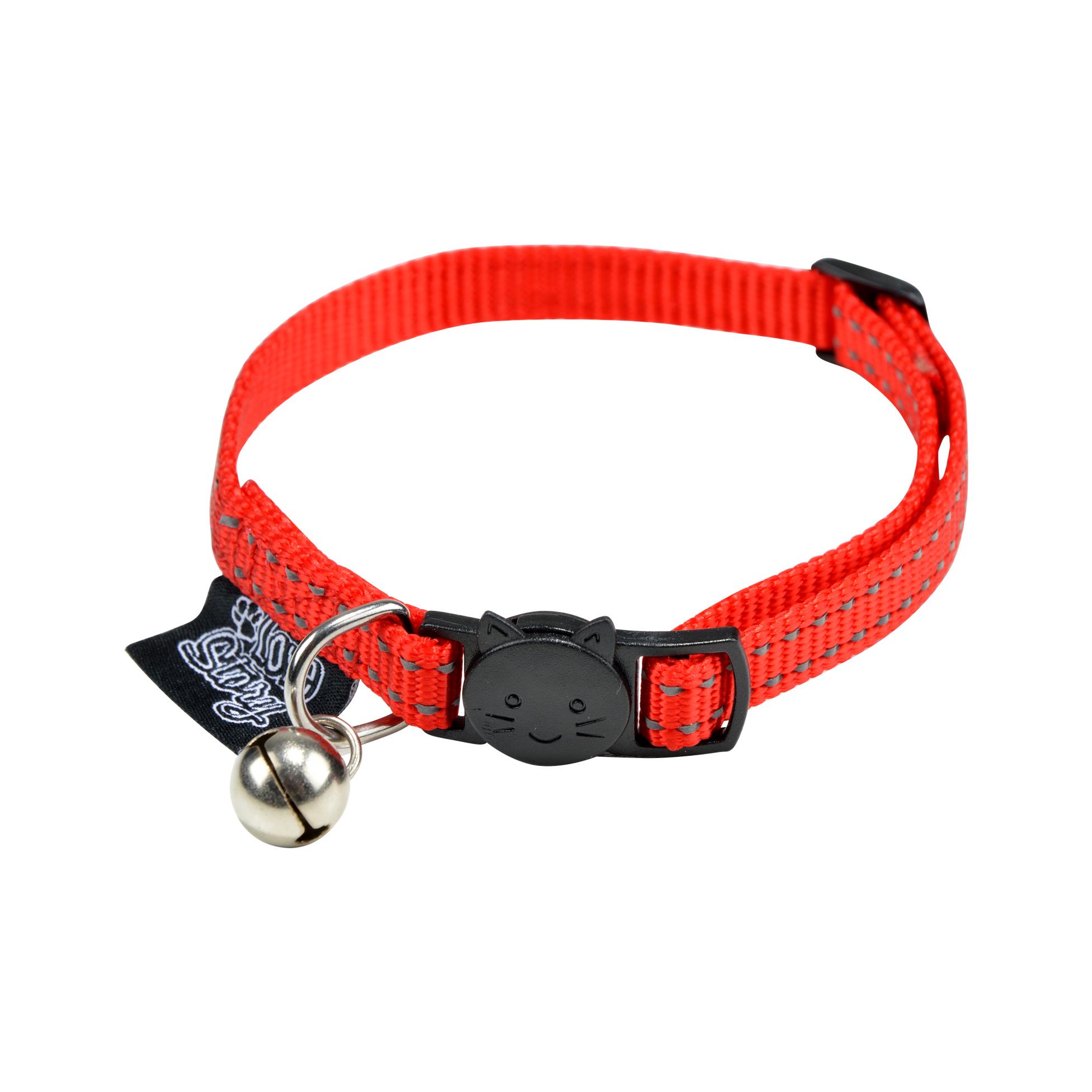 COLLIER ANTI ETRANGLEMENT 20 A 28CM REFLECHISSANT ROUGE