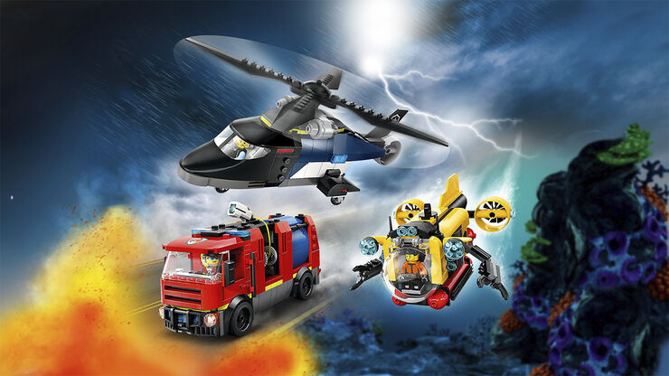 Lego Remix - helikopter. brandbil og ubåd 60462