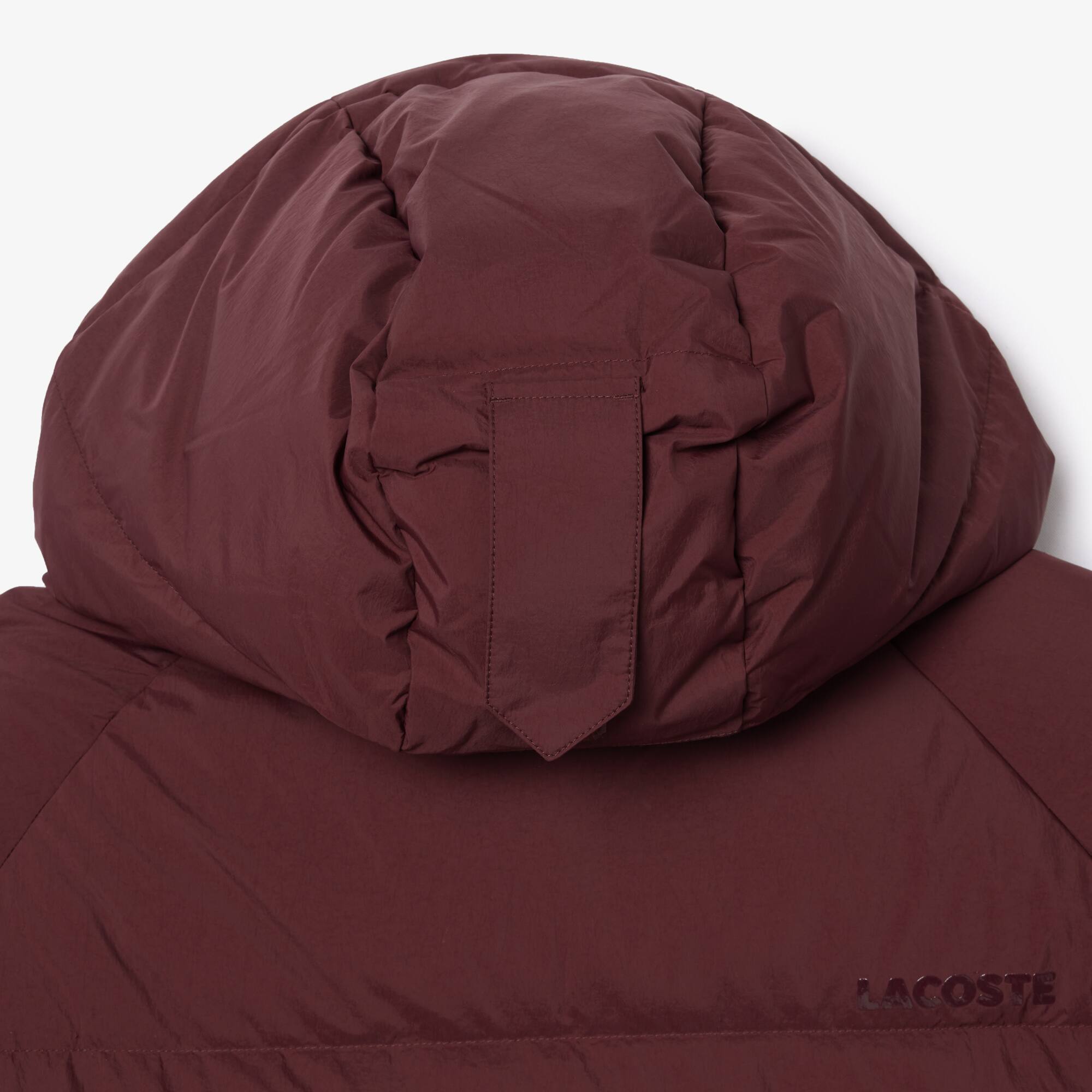 Doudoune longue oversize duvet Bordeaux