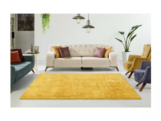 Tapis 170x120 cm – Design C005D coloris jaune – Élégance et confort pour votre intérieur
