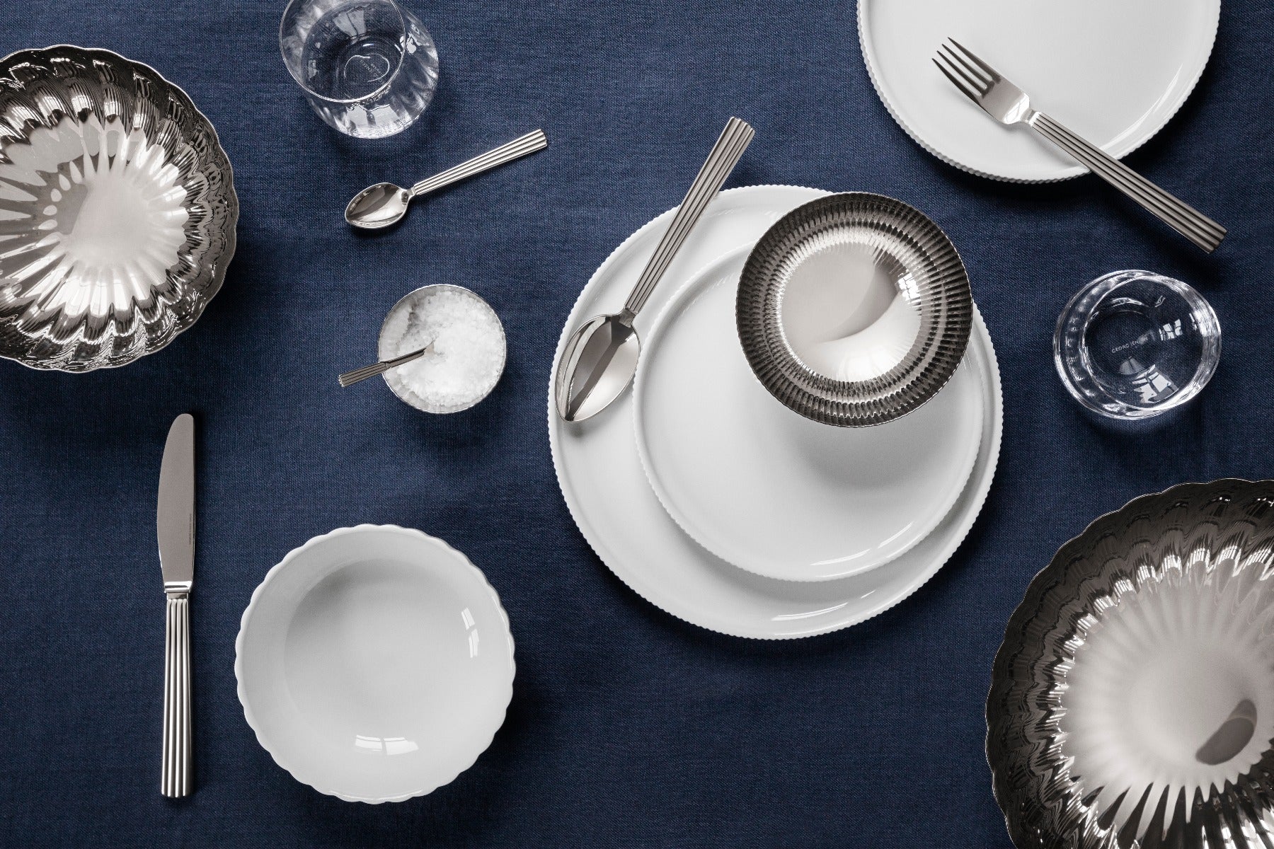 Georg Jensen  Bernadotte skål, rustfrit stål - 13 cm.