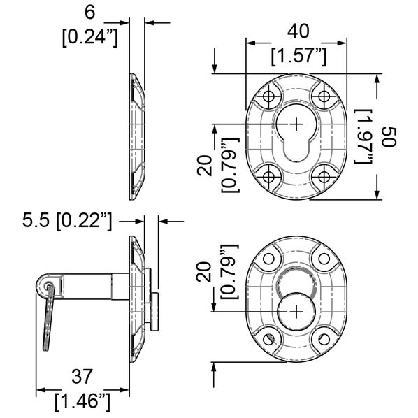 Penn Elcom R1606z tafelverbinders (set)