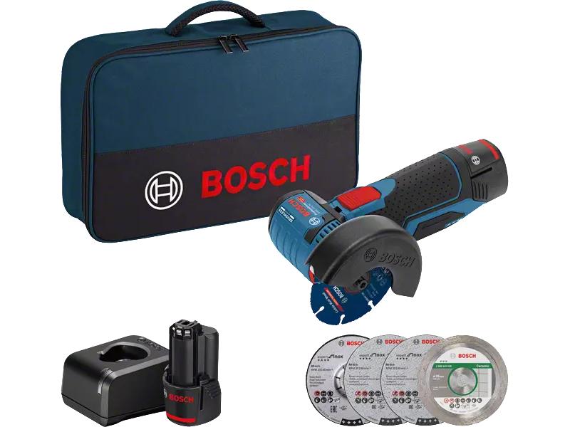 Bosch Professional Winkelschleifer GWS 12 V-76 Set Weltweit erster professioneller kleiner 12-Volt-Winkelschleifer