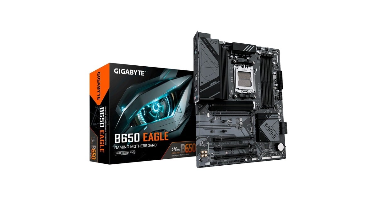 GIGABYTEB650 EAGLE socket AM5 moederbord  (RAID, Gb-LAN, Sound, ATX, Tweedekans)