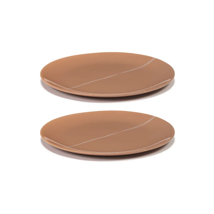 Serax - Zuma Teller by Kelly Wearstler, Ø 23 cm, Sienna / cream orange (2er-Set)