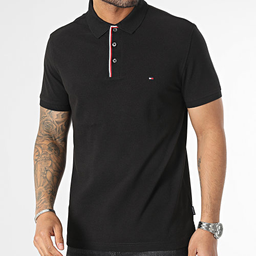 Polo Manches Courtes Rwb Placket Tipping 1558 Noir