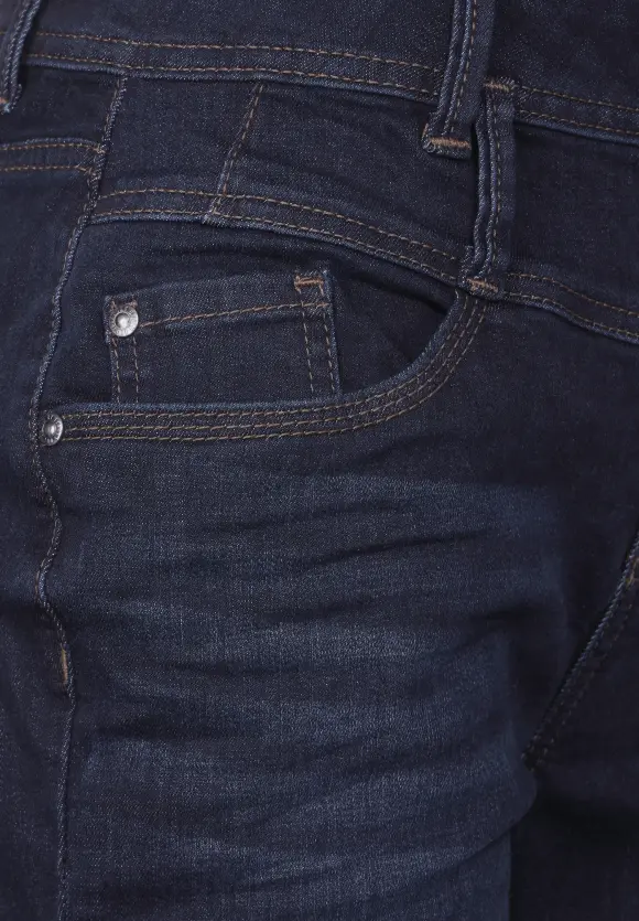 Casual Fit Mom Jeans - dark blue soft wash