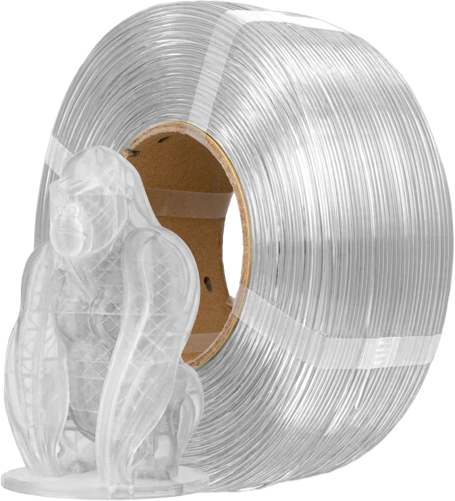 AzureFilm  PETG Hyper Speed Refill Transparent, 1,75 mm / 1000 g    Universal Filament ohne Spule