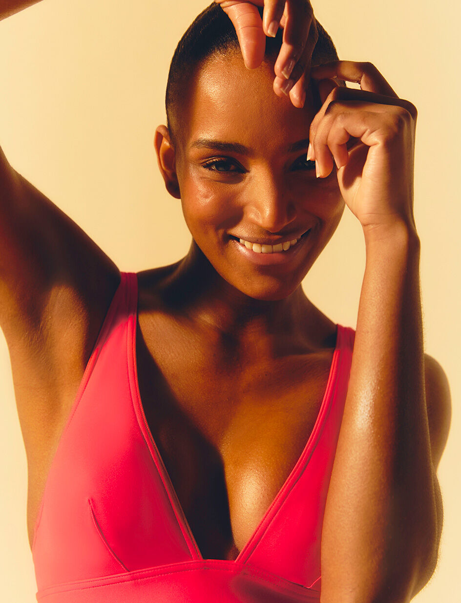 Maillot de bain une pièce - rose vitamine