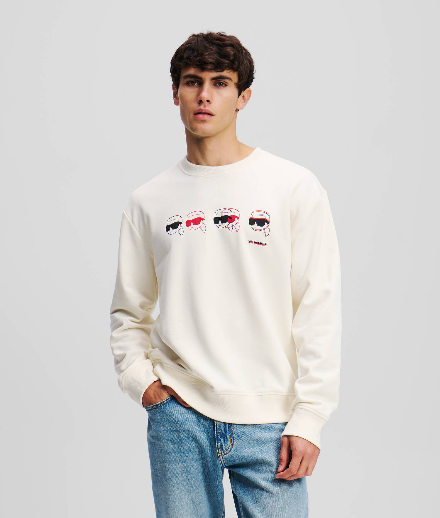 SWEAT-SHIRT GRAPHIQUE IKON - Crème Cannoli