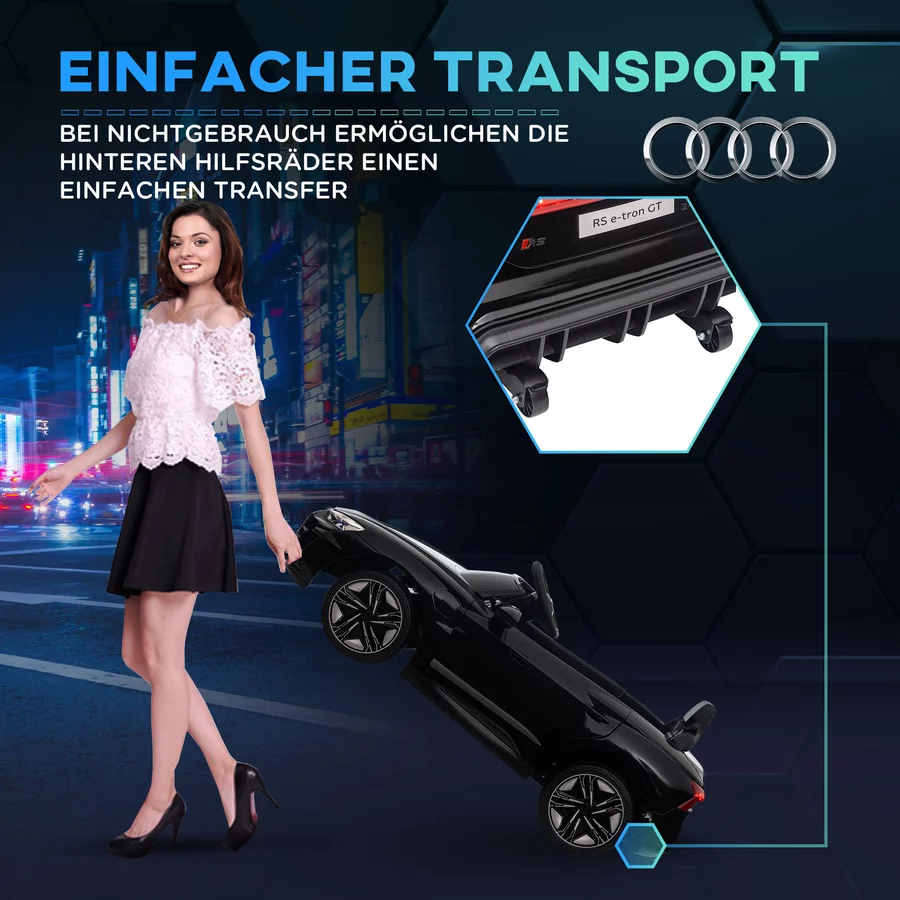 HOMCOM Kinderfahrzeug mit Fernbedienung schwarz