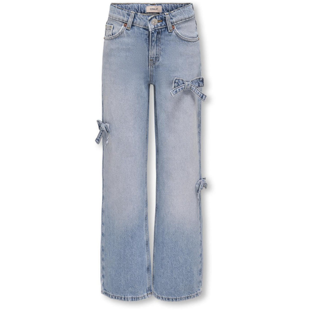 Køb kids ONLY Light Blue Denim Hope Wide Sløjfe Denim Jeans