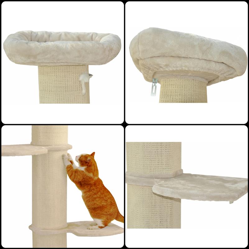 Nanook Wandkratzbaum Stella beige 186 x 45x 39 cm