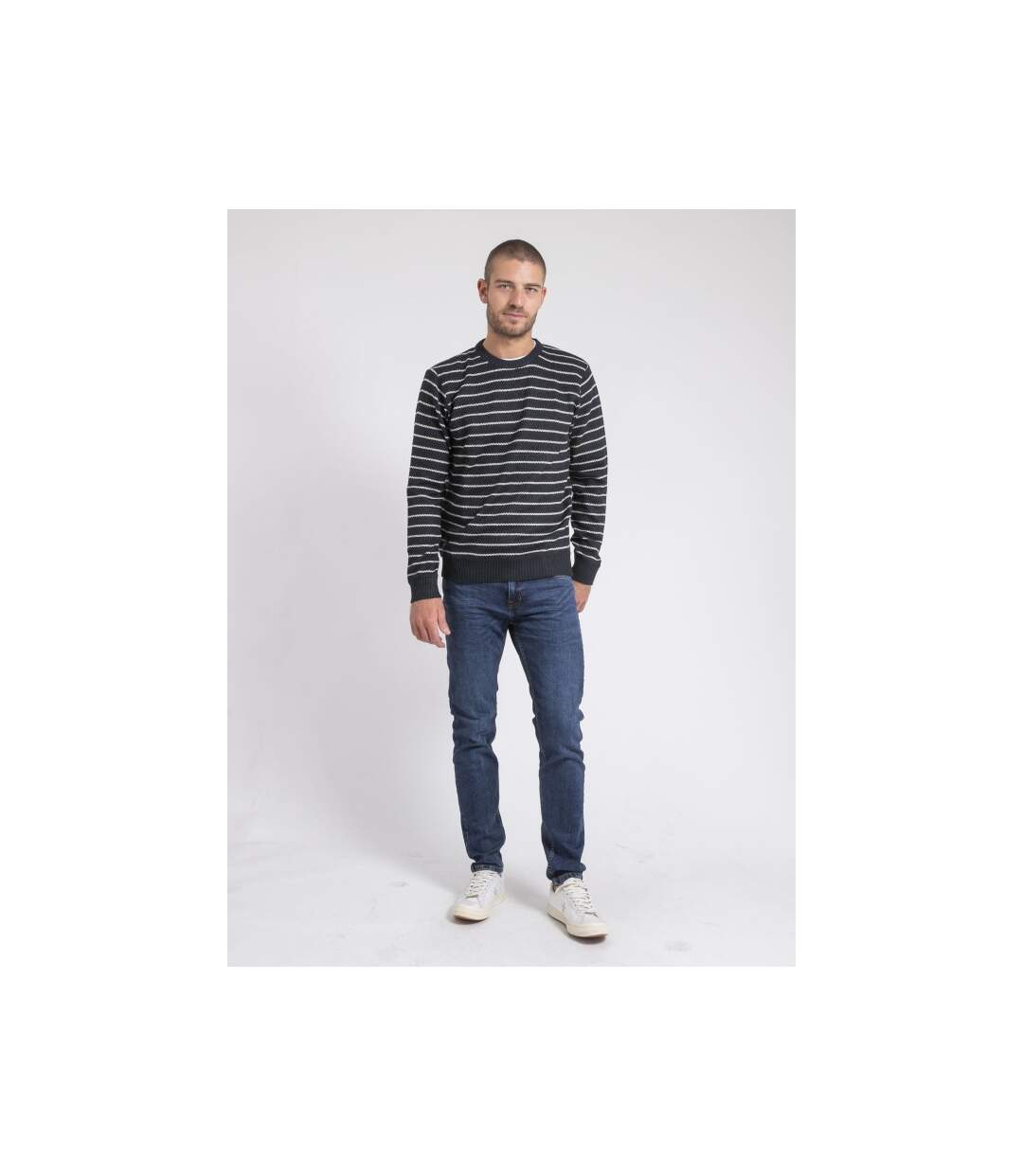Pull col rond rayures LIMUTIL