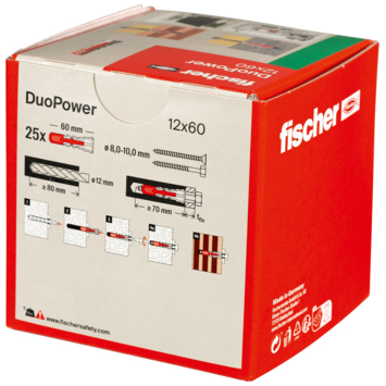 Fischer Universeelplug DuoPower 12x60mm 25 stuks