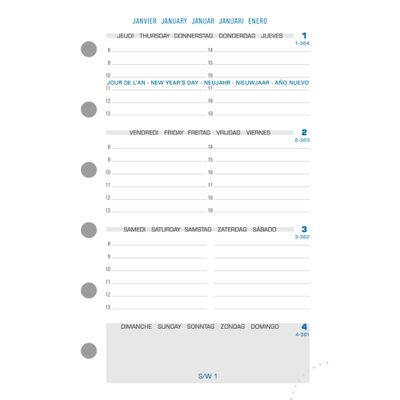 Exacompta Exatime 14 - Recharge (septembre à décembre) pour organiseur - 1 semaine sur 2 pages - 8,1 x 12,6 cm
