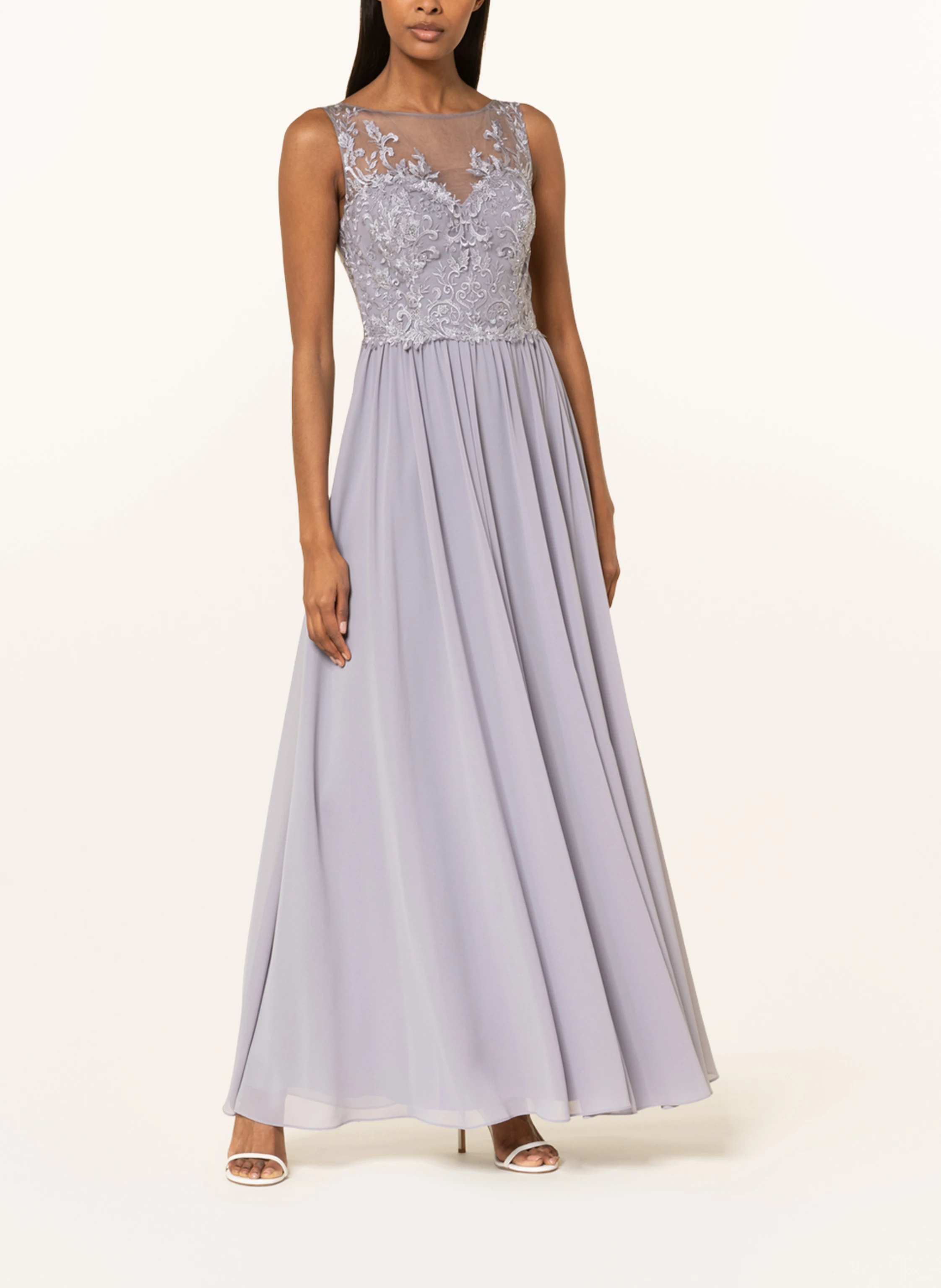 LAONA Abendkleid mit Spitze und Schmucksteinen