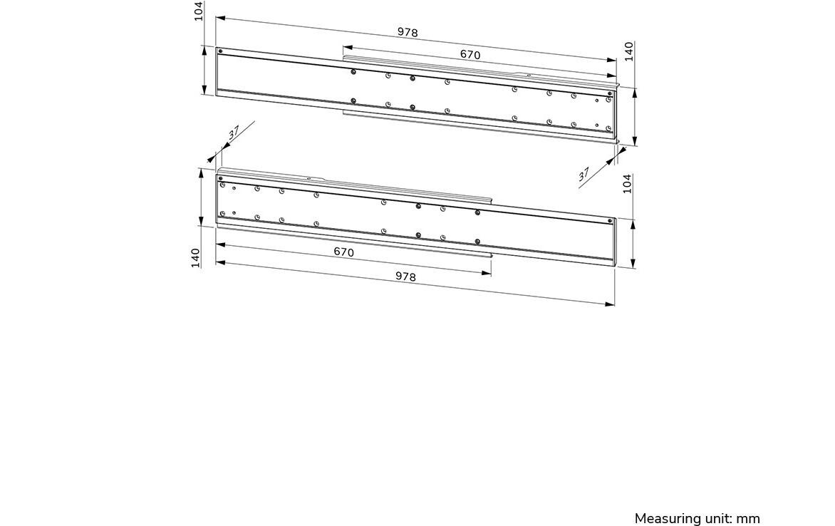 Adapter ADM-875BL2<br>Doppelbildschirm-Adapter für FL55-875BL1 und WL55-875BL1 - Schwarz