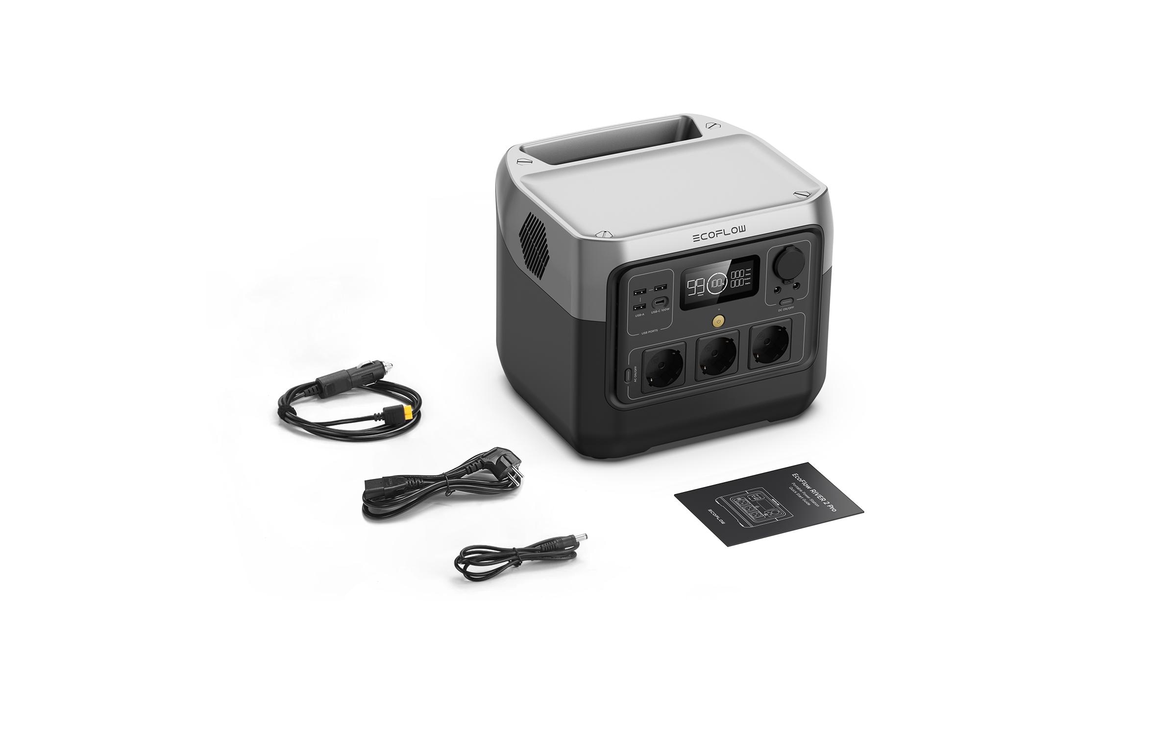 Power Station RIVER 2 Pro 768 Wh<br>Tragbare Power Station mit 230 V AC Steckdose
