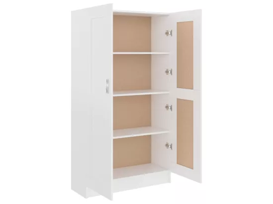 Bibliothèque Blanc 82,5x30,5x150 cm Bois d’ingénierie