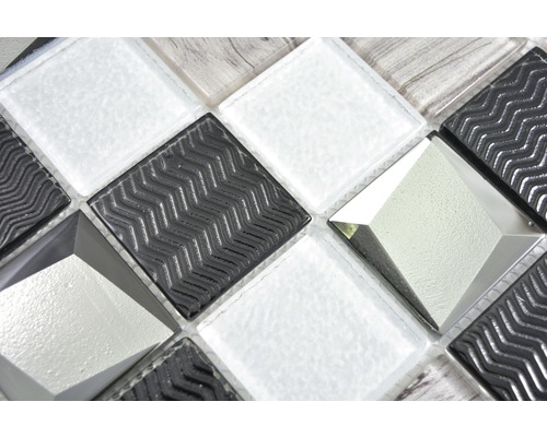 Glasmozaïek XCM Coast 29,8x29,8 cm zilver