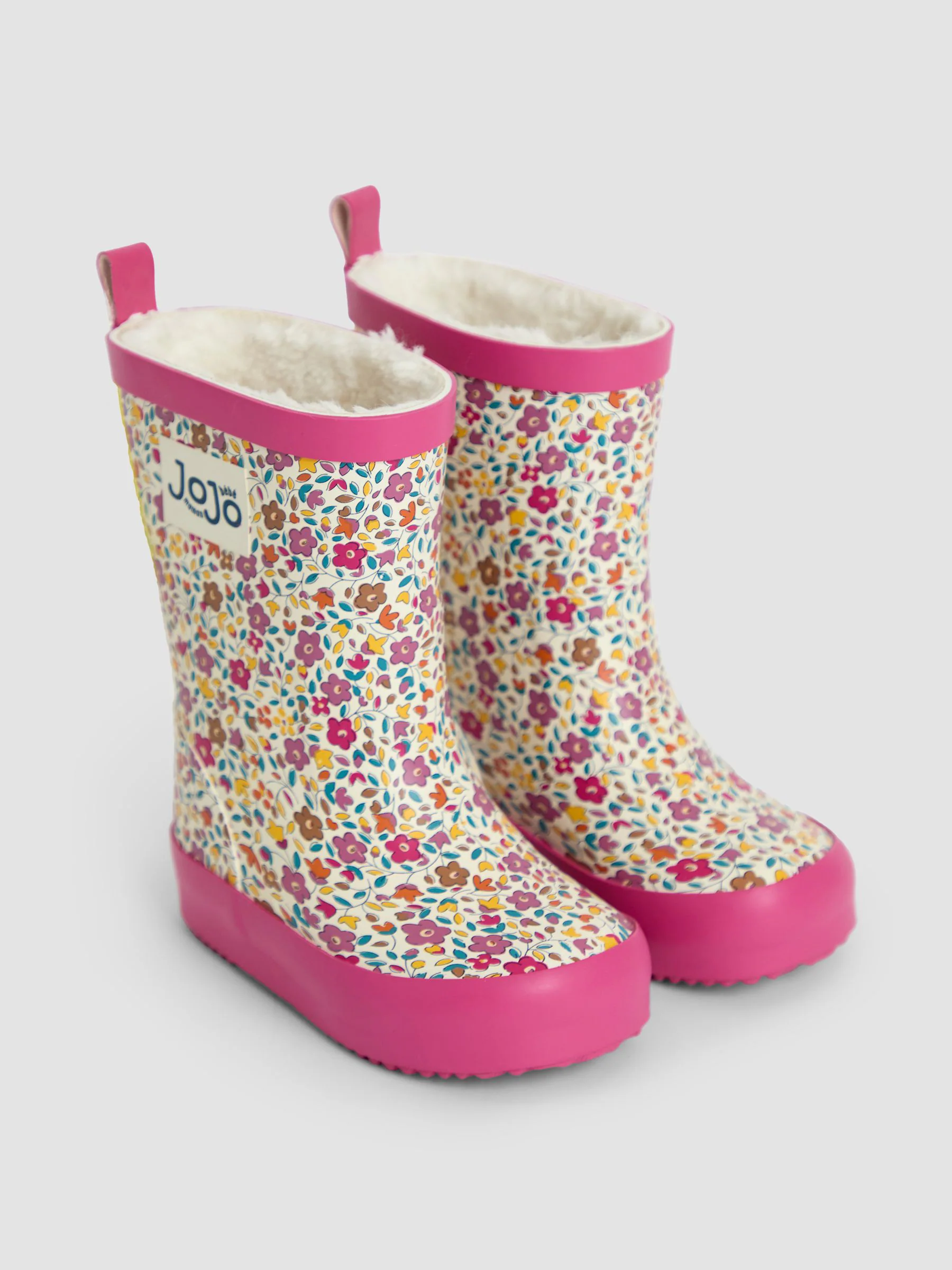 JoJo Maman Bébé Floral Cosy Lined Boots
