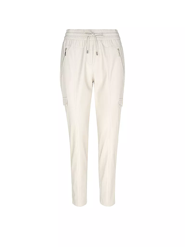 COMMA Hose in Lederoptik beige