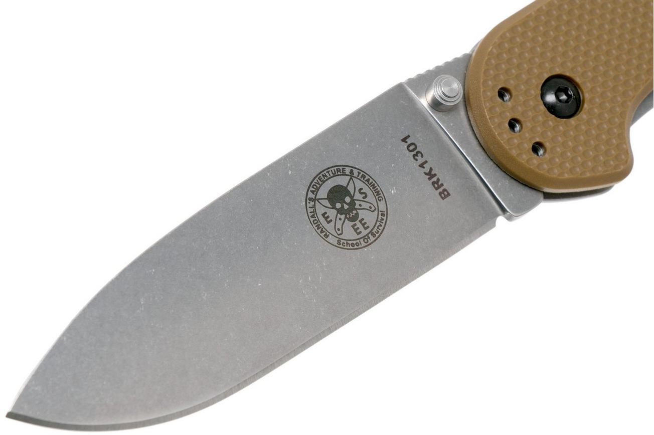 ESEE Avispa zakmes, stonewashed D2 blade, Coyote Brown handle BRK1302CB