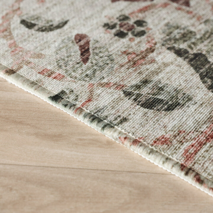 Vloerkleed bloemen - Rosie Beige | Vintage design