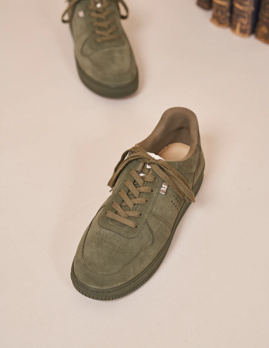 Baskets basses Maxence H - Suede kaki