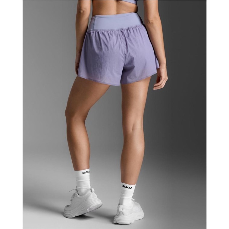 2XU Aero Hi-Rise 2-In-13 Inch Shorts Digital Lilac/White Reflective