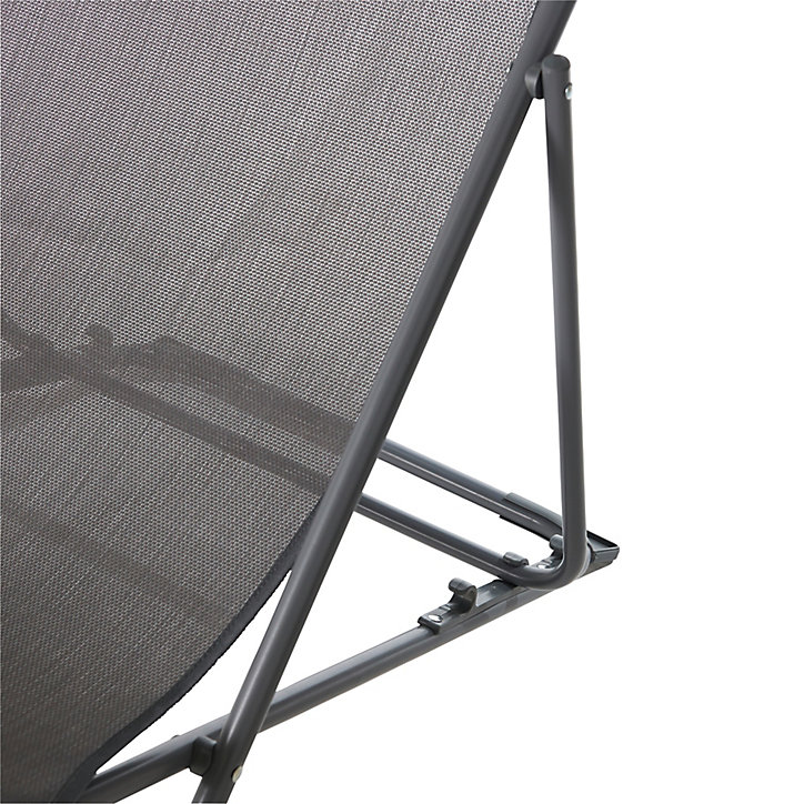 Chilienne en métal et toile GoodHome Joline gris