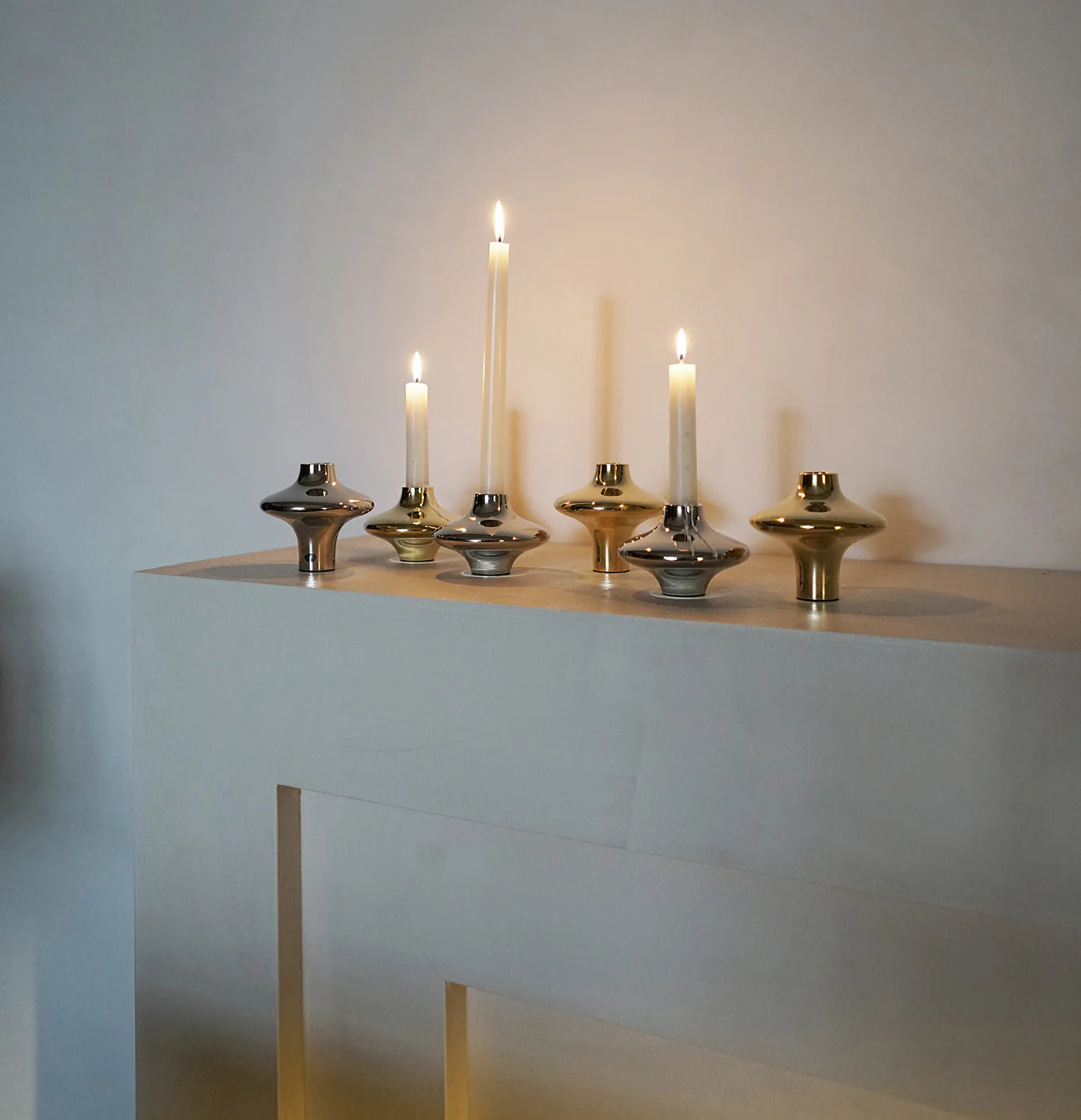 Hein Studio  Doublet no. 01 lysestage, lille - sølv