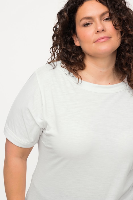 T-Shirt, Oversized, Rundhals, Halbarm, Biobaumwolle