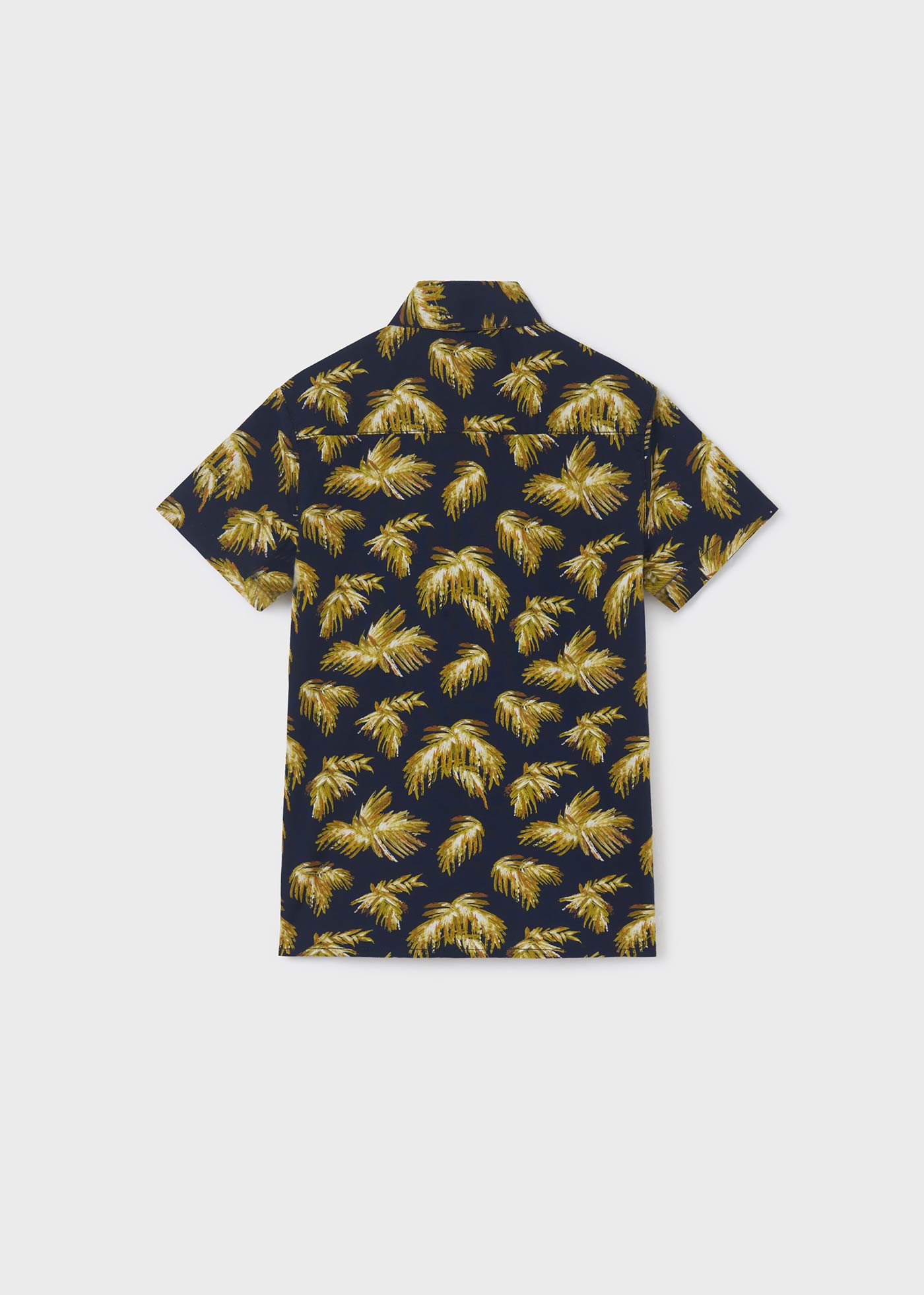 Camisa de algodão estampada de manga curta para meninos