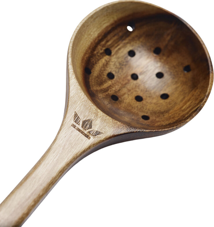 DutchDeluxes Wooden Utensil Skimmer Spoon Akacie træ