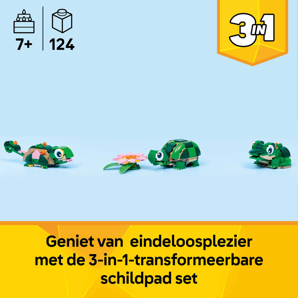 LEGO Creator 3-in-1 schildpad met waterlelie 31377