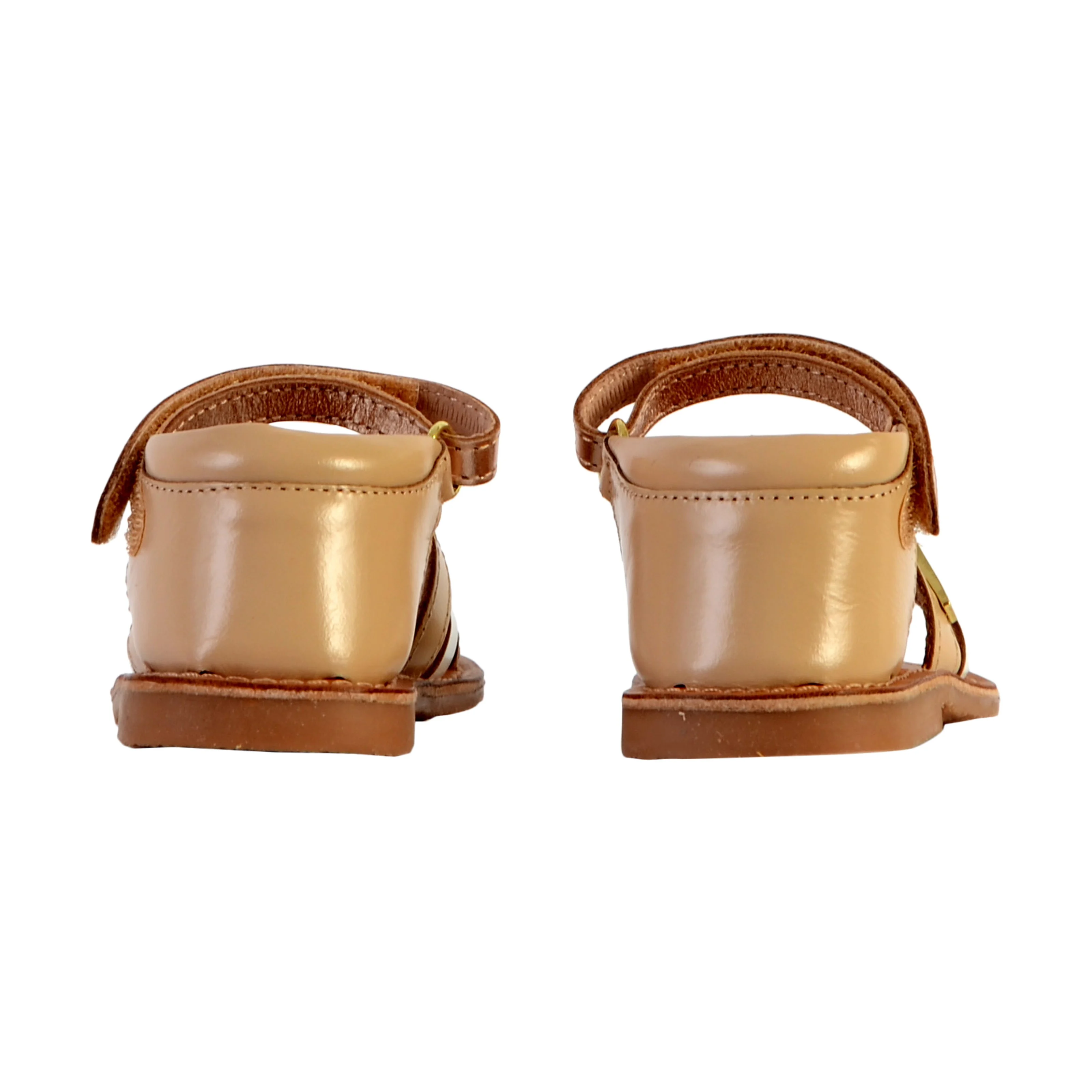 Sandale plate cuir enfantbadari | Beige
