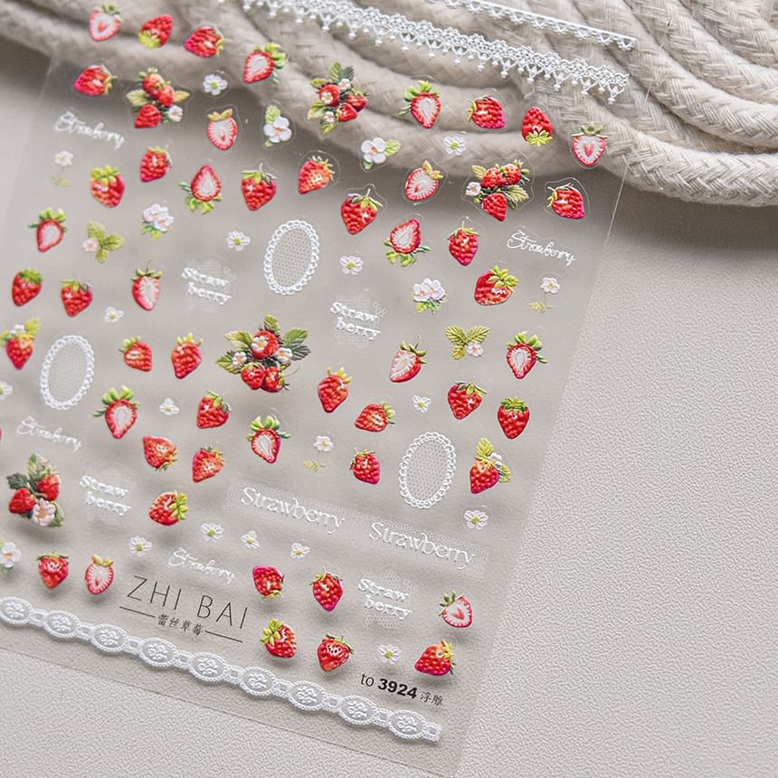 tomoni - Aardbeien Nail Art Stickers