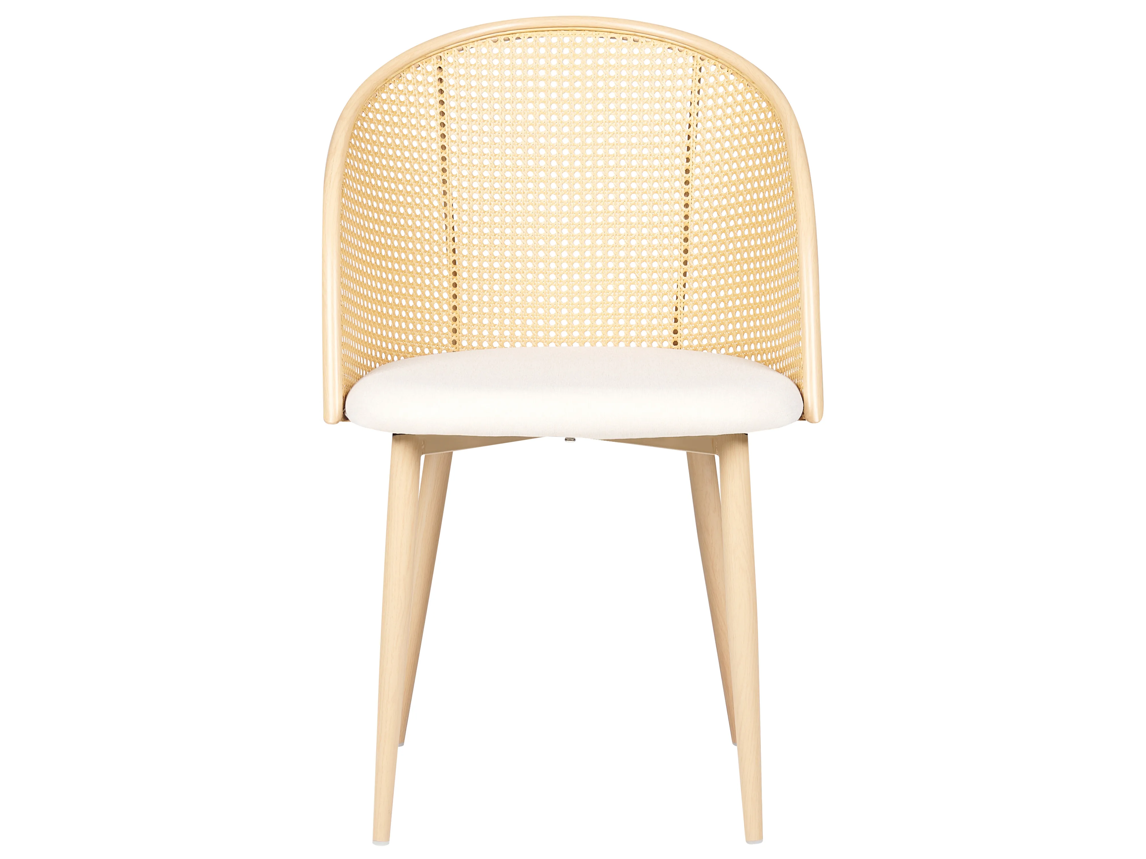 Set van 2 eetkamerstoelen CORNELL Metaal Lichtbeige