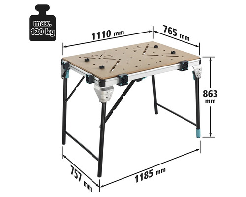 Wolfcraft MASTER work 1600 werktafel