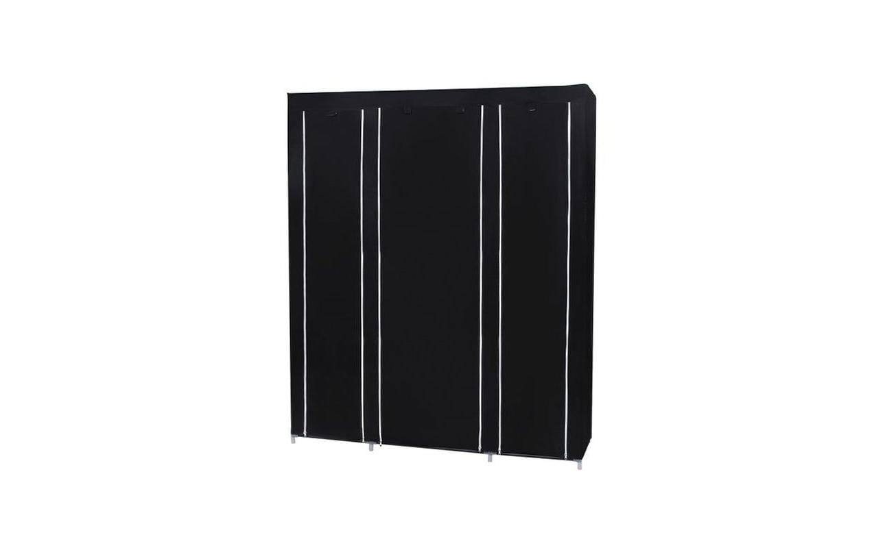 Regal mit hochrollbaren Türen SchwarzKleiderschrank