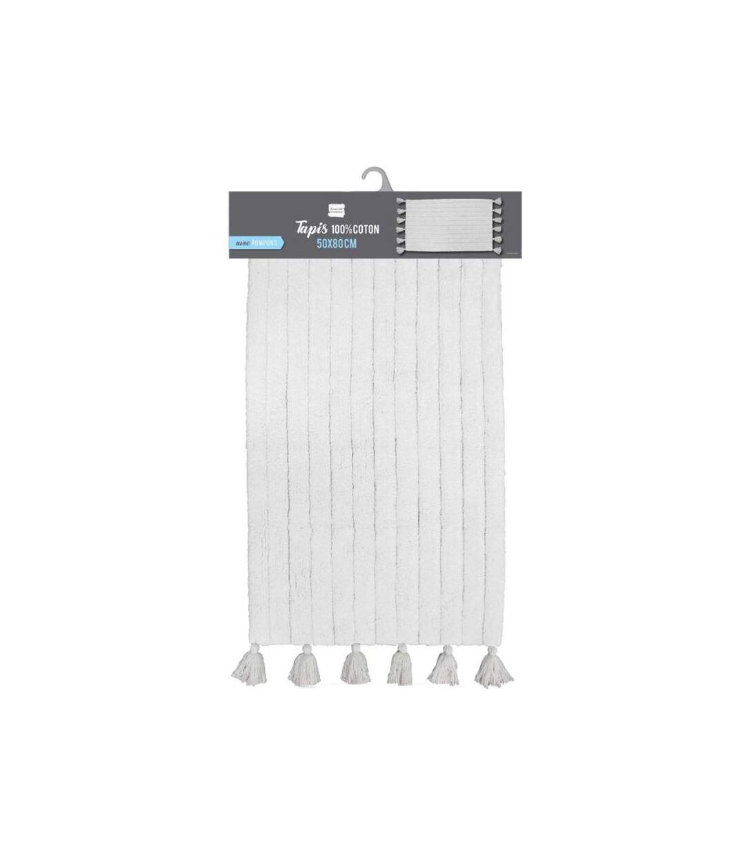 Tapis de Salle de Bain Minatis 50x80cm Blanc