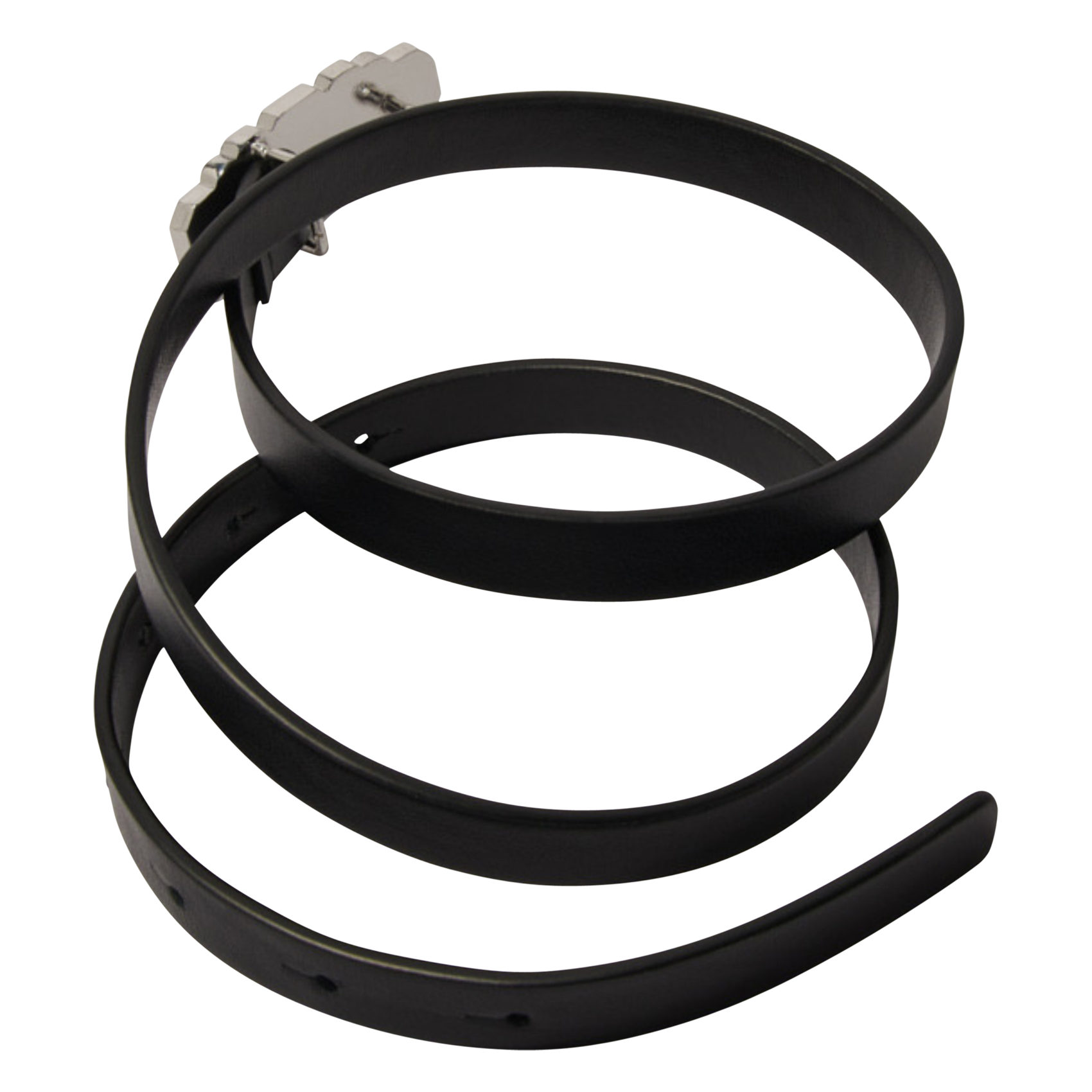 Ceinture fine en cuir | Noir